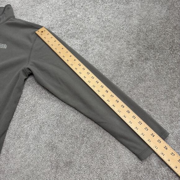 The North Face TKA 100 Glacier 1/4 Zip Fleece Jacket Men Large Gray Outdoor Hike - Picture 14 of 15